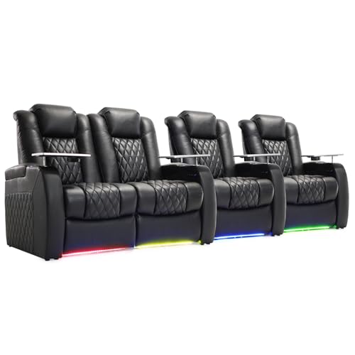Image of Weilianda Home Theater Seating, Top Grain Leather Movie Theater Chair