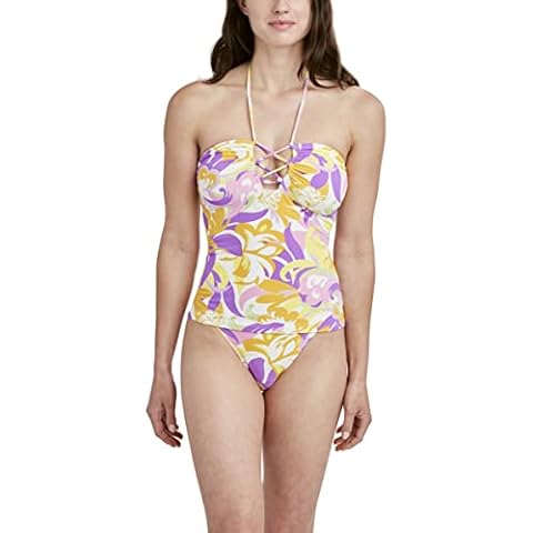 BCBGeneration Women's Lace Up Tankini Swimsuit Top, Multi, Large Cover