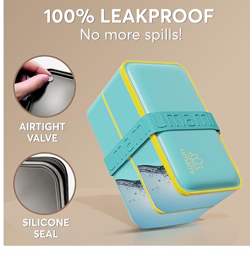 Image of Umami Bento Box Adult, Leakproof, All-in-1 Lunch Containers for Adults