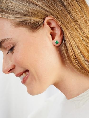 ChicSilver 925 Sterling Silver Earrings Sparkling Heart/Round/Princess Cut Birthstone Earrings for Women Birthday Jewelry with Gift Box2