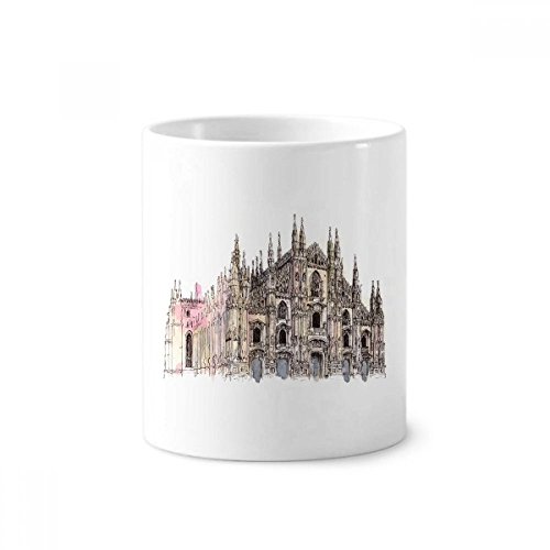 Porte-brosse à dents cathédrale de Milan en céramique pour décorer une salle de bain italienne