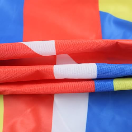 Drapeau Bourgogne 150x90 cm extérieur - Pavillon bourguignon à anneaux
