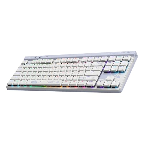 Logitech G515 Wireless Gaming Keyboard TKL, Low Profile, Kamisato Ayaka Special Edition, LIGHTSYNC RGB, Thin Tenkeyless Design, Double-Shot PBT Keycaps, Tactile Brown Mechanical Switches