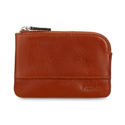 Picard Buddy étui clé cognac en cuir véritable avec fermeture zippée sécurisée