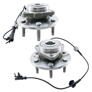 Front AWD/4WD Wheel Bearing and Hub Assembly for 2007-2014 Chevy GMC Silverado Suburban Sierra Yukon XL 1500 Tahoe Avalanche Cadillac Escalade ESV EXT Wheel Bearing Front Wheel Hub 4X4 515096 2 Pack