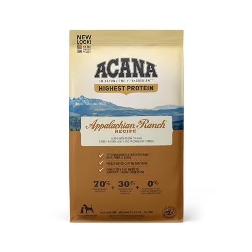 ACANA Highest Protein Grain Free Dry Dog Food Appalachian Ranch Recipe 25lb Bag