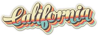 Squiddy California Retro Surf Style - Vinyl Sticker Decal for Phone, Laptop, Water Bottle (3" Wide)