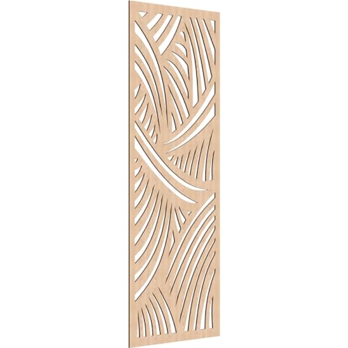 Image of 35 3 /8 inch W x 89 3 /8 inch H x 1 /4 inch T Chester Decorative Fretwork Wood Wall Panels, Red Oak