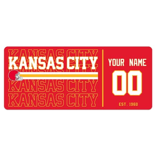 Image of ANTKING Kansas Mouse Pad Custom Name and Number Desk Pad for Men Women Youth Gifts