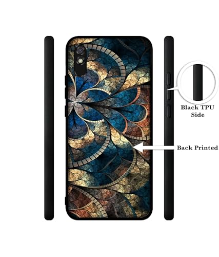Image of Fractional Pattern Design Premium 2D Printed Metal Back Case Cover for Mi Redmi 9A / 9A Sport / 9i / 9i Sport