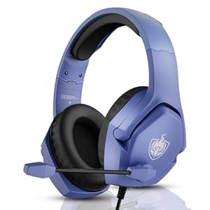 YOTMS Gaming Headset for PS5, PS4, Switch, H-4 PC Gaming Headphone with Noise Cancelling Mic, 7.1 Stereo Sound, for Games Controller, Computer, Laptop, Mac, Gamer (Purple)