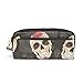 Produktbild Federmäppchen für Student Boy Girl Reißverschluss Rose Zucker Schädel Halloween Natur Stift Schreibwaren Tasche Kosmetische Make-up Tasche Tasche Geldbörse