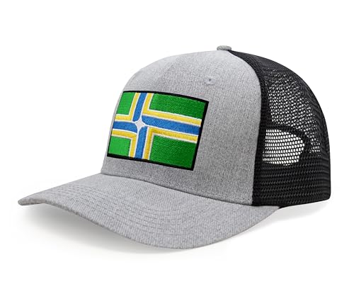 Image of International Tie City Hat for Men and Women, Adjustable Snapback Trucker Baseball Cap with Embroidered Patch