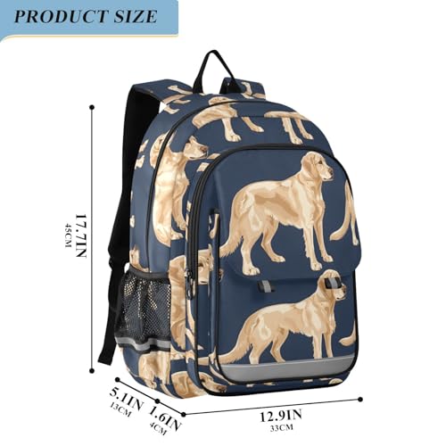 Sac à dos d'école pour protéger votre ordinateur portable avec imprimé Labrador résistant
