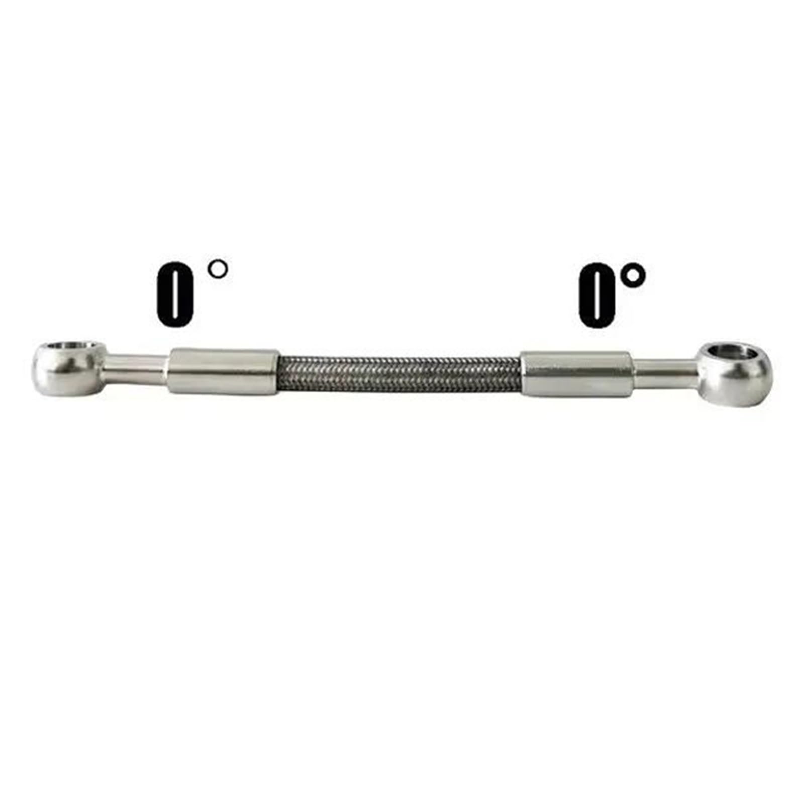 Tubo flessibile dell'olio Tubo Flessibile Per Olio Idraulico Per Motocicletta, Per Freno Anteriore E Posteriore Rinforzato In Acciaio Inossidabile Intrecciato M10 0°-0°(220cm)