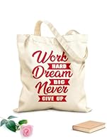 Safety: This polyester-cotton canvas tote bag features reinforced handles and stitching, and has been tested to hold up to 10 kg. You can pack your items with confidence without worrying about the bag breaking or falling. Capacity: Large Tote Bag: Ca...