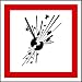 Produktbild LEMAX Sicherheitsaufkleber GHS 01 Gefahrensymbole Explodierende Bombe Schwarz Vinyl Wandmontage 100 x 100 mm Explosion, Lebensgefahr, Sicherheitshinweis