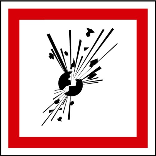 1000 Aufkleber Explosiv 2,4x3,9cm Bis 8x13cm, Aus Papier Oder Plasti Es Ghs 01 1000