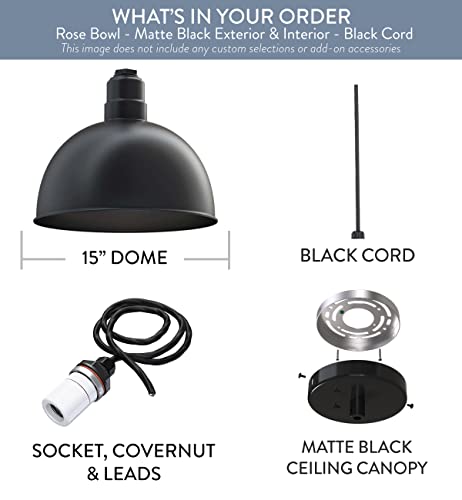 Steel Lighting Co. Rose Bowl Pendant | Ceiling Mounted Light thumb #5