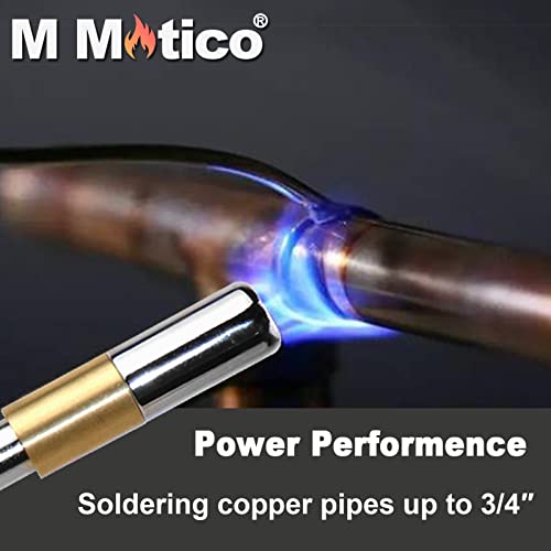 High-Intensity-Propane-Torch-Head-Trigger-Start-Mapp-Gas-Torch-with-Self-Ignition-Brass-Knob-Pencil-Flame-Welding-Torch-Fuel-by-MAPP-MAPPRO-and-Propane-gasCSA-Certified