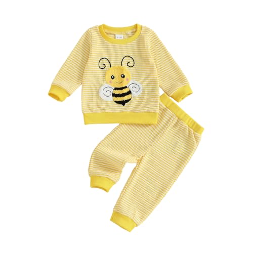 Image of Nyapruwe Baby Girl Outfits Toddler Fall Winter Clothes Cute Long Sleeve Sweatshirt Tops Pants Set Infant 2Pcs Clothing