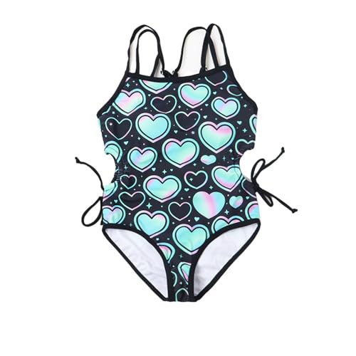 Genérico 2026 Traje de baño Manga Larga Estampado Floral Volantes niñas pequeñas Camisetas antierupciones Lindo Protector