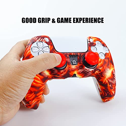 Image of Silicone Skin for PS5, Anti-Slip Shell Cover Case with 10 Joystick Grips for PlayStation 5 Controller