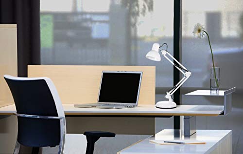 ZeroPlusOne-Swing-Arm-Desk-Lamp-E27-Bulb-Socket-Flexible-Clamp-on-Table-Lamps-White-Painted-Classical-Bedside-Lamp-for-Reading-Working-Studying-AU-Plug