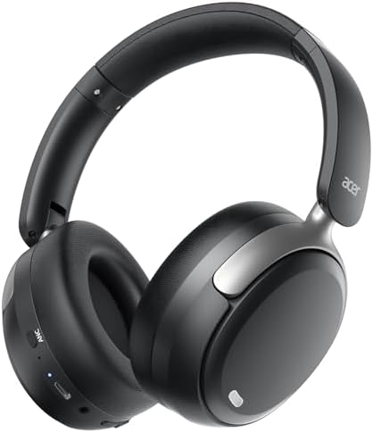 acer OHR516 Active Noise Cancelling Headphones, Over Ear Wireless...