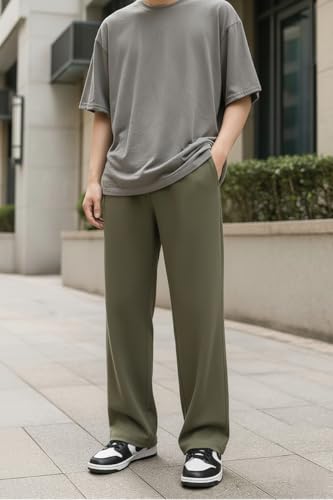 Image of dockstreet Men's /Unisex || Open Bottom || Stretchable || Drawstring Bottom Drawstring Pure Cotton Stretchable Baggy Jogger Pants
