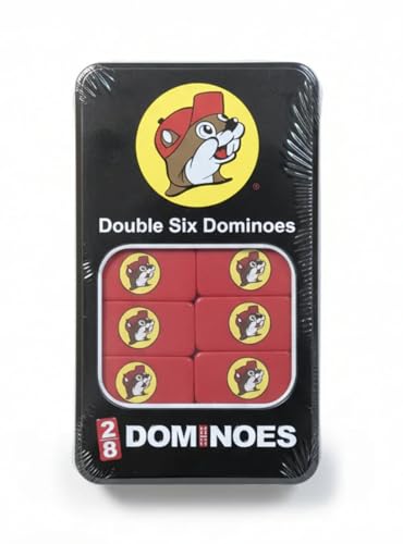 Juego de Domino Buc-ee's, 28 Piezas, Estuche Metal