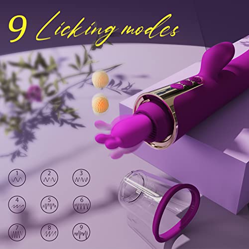 Sucking Sex Toys 3 In1 Adult Toys Rabbit Vibrator With 4 Sucking & 9 Licking & 9 Vibrating Modes Dildo, G Spot Vibrator Nipple Clitoral Stimulator For Women Pleasure #TOP1