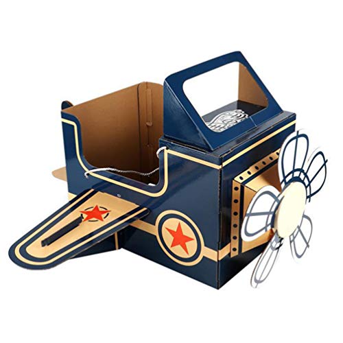 Toddmomy Avion en carton pour enfants avec ventilateurs rotatifs - Jouet éducatif pour enfant