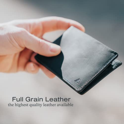 Andar The Ambassador Leather Slim Bifold Wallet With RFID Block Made of Full Grain Leather Modern Traditional Billfold4