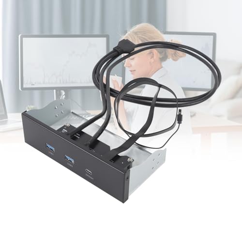Moyeu de panneau avant à 19 broches USB C et USB A pour PC fixe - 2