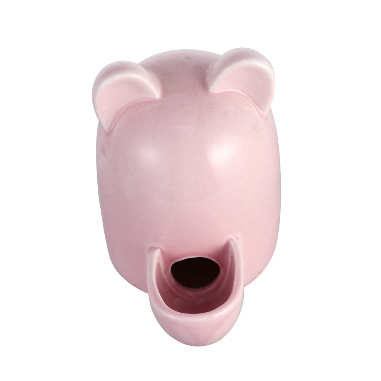 CIYODO Automatic Pet Water Dispenser with Cartoon Cat Ears Self Dispensing Ceramic Bowl for Hamsters Rabbits and Small Pets Red Color Drinking Station and Feeder Supplies