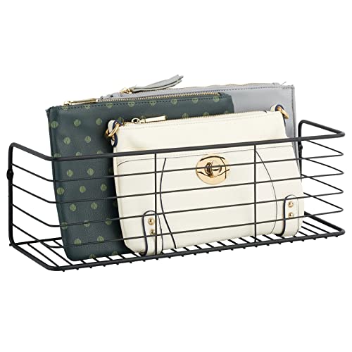 image for mDesign Wide Metal Wall Mount Decor Storage Organizer Display Shelf - 