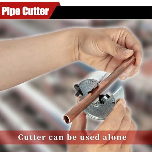 Ratcheting Tubing Cutter, 2025 New Upgrades Copper Pipe Cutter, Tubing Cutter 1/4" To 7/8", 2 in 1 Close Quarters Tube Compact Cutter, Ratcheting Pvc Cutter, Pipe Cutters Plumbing (Red) by Imgjsx - Image 2