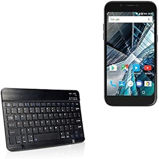 Archos 50 Graphite Keyboard, BoxWave [SlimKeys Bluetooth Keyboard] Portable Keyboard with Integrated Commands for Archos 50 Graphite - Jet Black