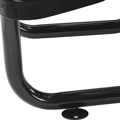 Global Industrial 46" Round Perforated Metal Outdoor Picnic Table, 84" W X 84" D Overall, Black #TOP3