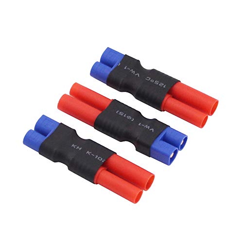 3 Adaptadores EC3 macho a HXT 4mm con carcasa miniatura 2