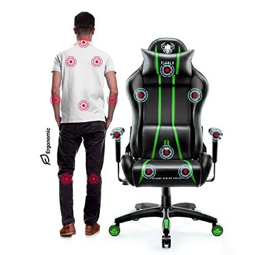 Sedia Gaming Ergonomica X-One 2.0 | Poltrona Gaming con Braccioli Regolabili, Supporto Lombare, Funzione di Inclinazione | Sedia Gamer, Gaming Chair 136 kg | Normal (L) | Verde - Sedia gaming - Immagine 7