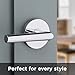 Kwikset 91540-004 Milan Door Handle Lever with Modern Contemporary Slim Round Design for Home Hallway or Closet Passage in Polished Chrome