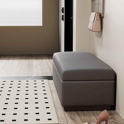 Boîte de rangement ottomane multifonction avec assise capitonnée - 4