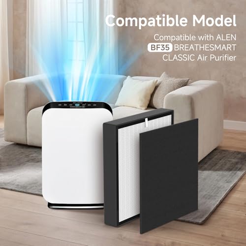 Image of 3 Packs BF35 Replacement Filter Compatible with BreatheSmart Classic BF35 Air Cleaner Purifier for Longer Usage,3 x Main Filters + 3 x Carbon Pre-Filters