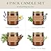 M&SENSE 4 Pack Christmas Candle Gift Set, Aromatherapy Candle Gift for Men and Women, Soy Wax Candles Home Scented, Long Lasting Amber Jar Xmas Candles for Christmas, Thanksgiving, Holiday