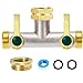 Distributore dell'acqua a 2 vie, distributore dell'acqua, splitter in linea, valvola in linea, design perfetto per il rubinetto è vicino al pavimento, il fiume si muove lateralmente, robustezza da 3/4 immagine