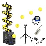 Pickleball Machine, Remote Control Pickleball Launcher Machine, Speed is 2s, 3s and 4s,Three Power Modes - Mobile Power/Battery/Ac Power, Pickleball Thrower Can Shake Its Head Through The Base