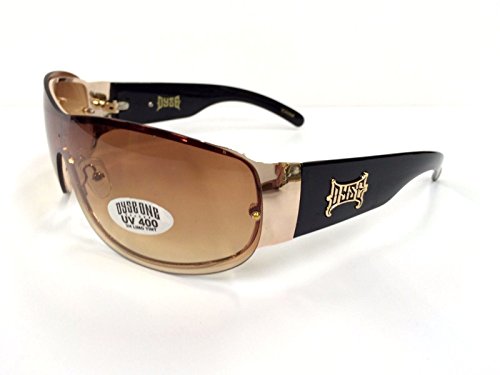 Authentic Shades Gold Brown Deluxe Sunglasses California Lowrider Style