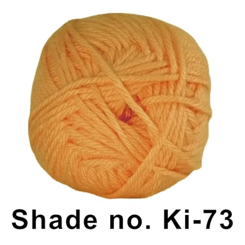 Image of VCR Yellowish Orange Yarn, 100 Grams Hank, 190 Meters Length, Acrylic Ball for Crochet and Knitting, Soft Crosia Threads, Pack of 1 Yarn, Suitable for DIY Crafts